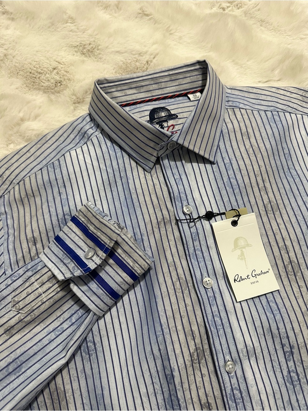 Robert Graham Striped Alma Way Long Sleeve Button Down Shirt